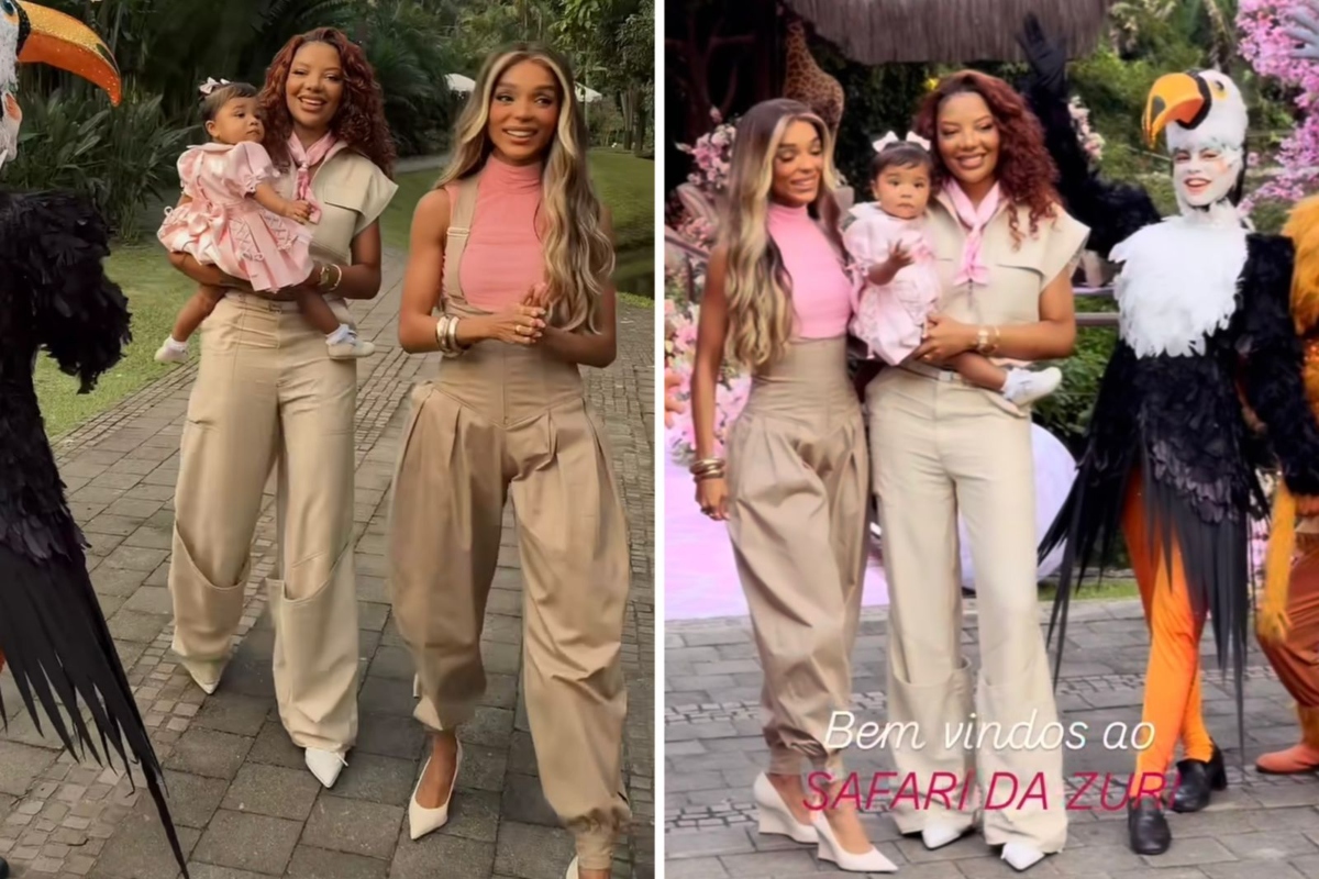 Ludmilla e Brunna Gonçalves fazem festa para Zuri