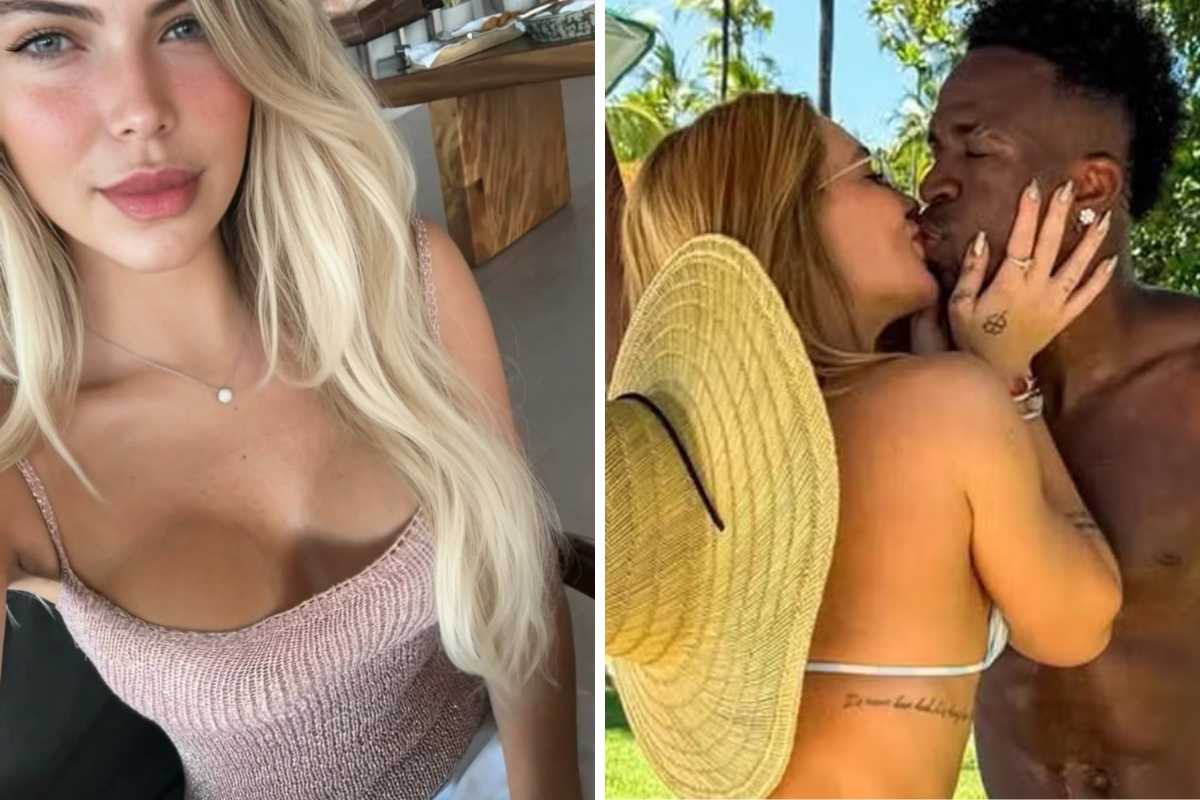 fotomontagem de day magalhães e virginia fonseca beijando vini jr