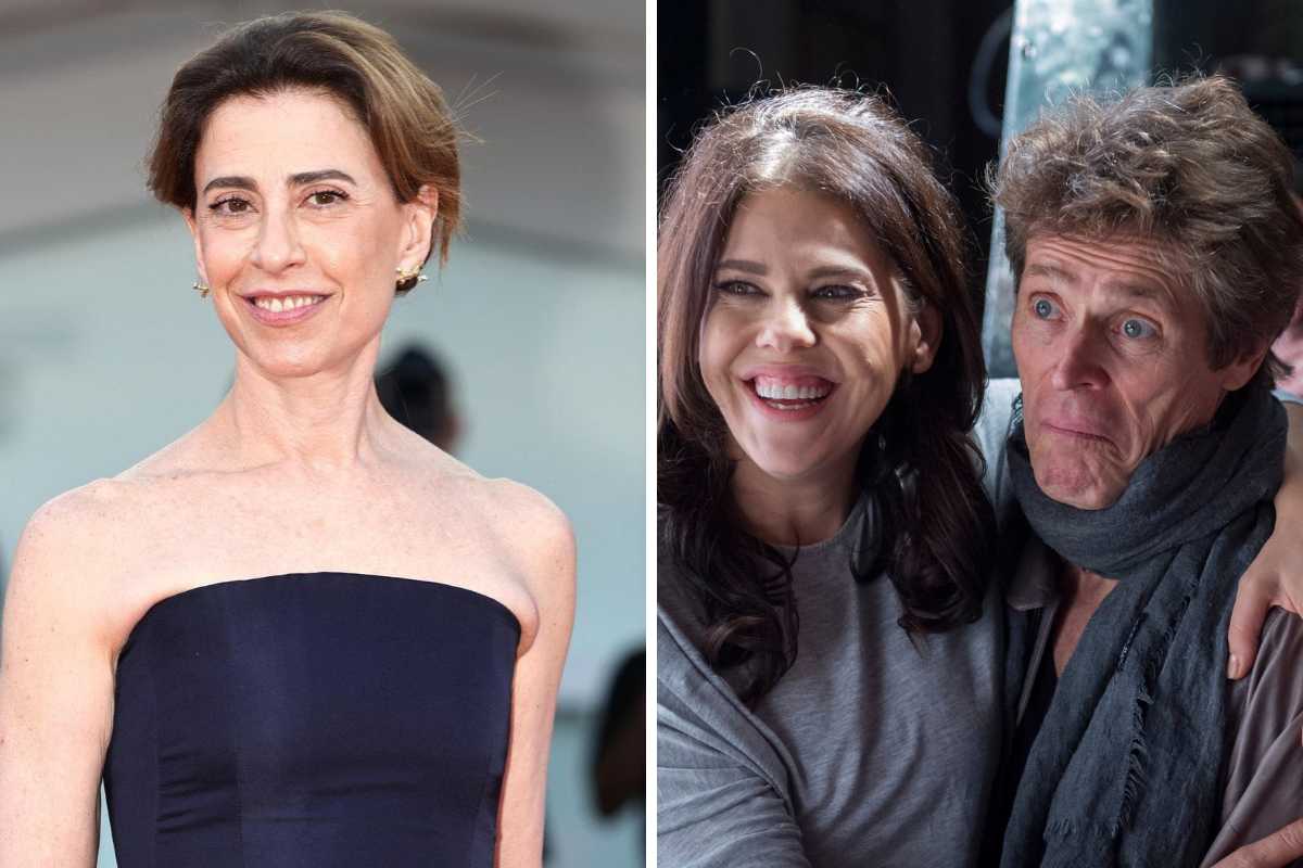 fotomontagem de fernanda torres e willem dafoe com bárbara paz
