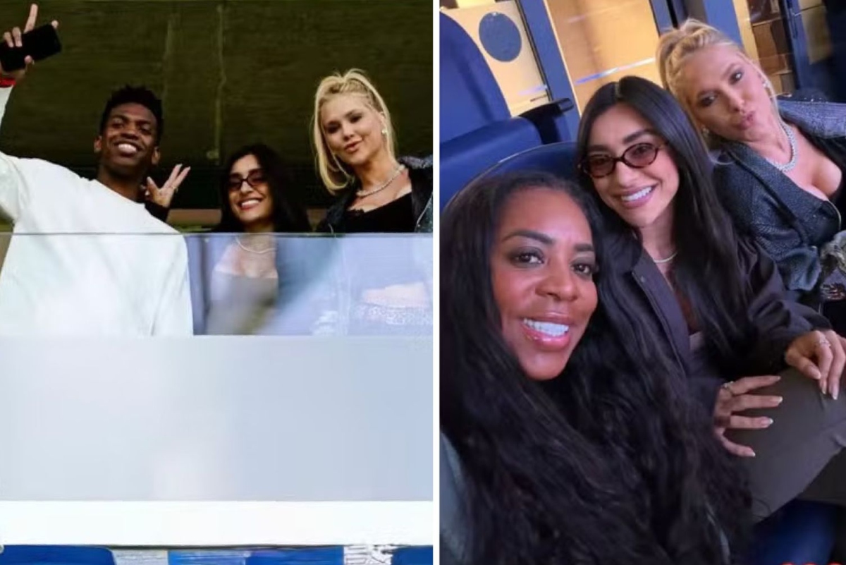 Virginia assistiu ao jogo de Vini com a mãe e o irmão do jogador, horas antes de anunciar o fim