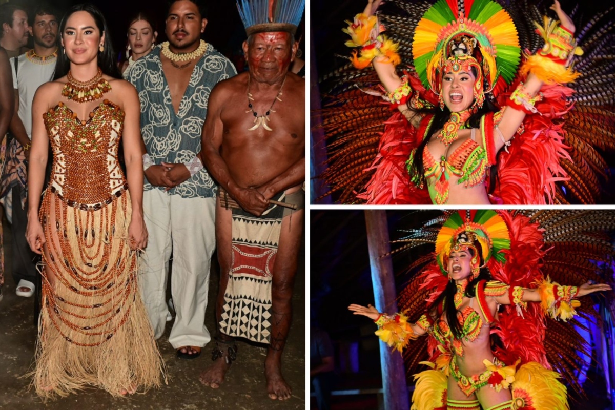 Isabelle Nogueira na aldeia Cipiá, durante o Festival da Cunhã