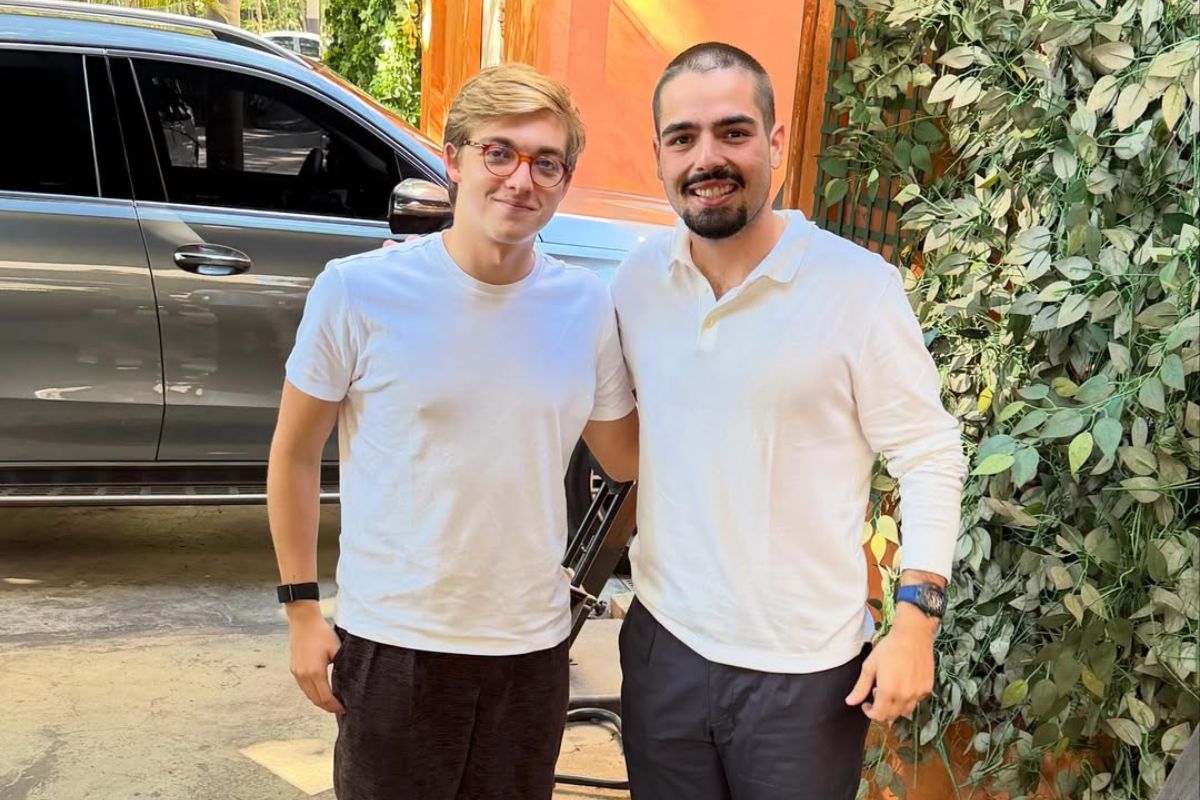 Joaquim Huck, filho de Luciano Huck, e João Silva, filho de Faustão