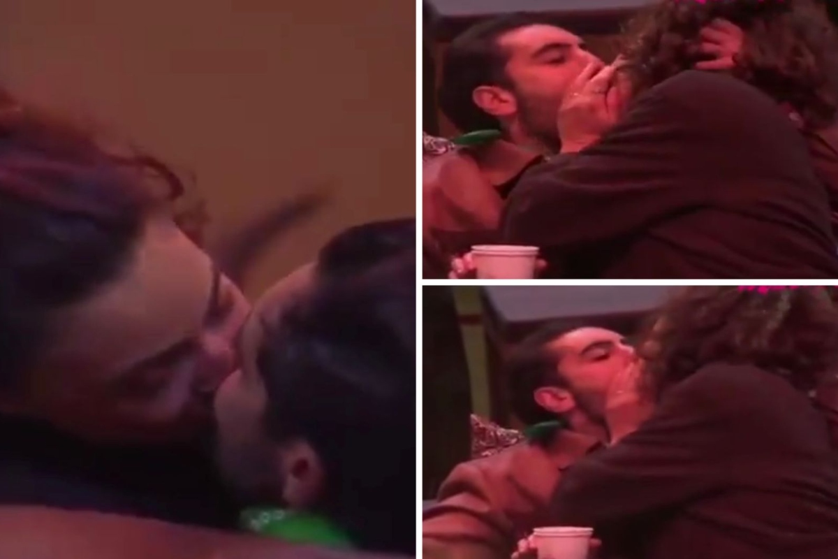 Primeiro beijo da "Casa do Patrão", entre Nikita e João