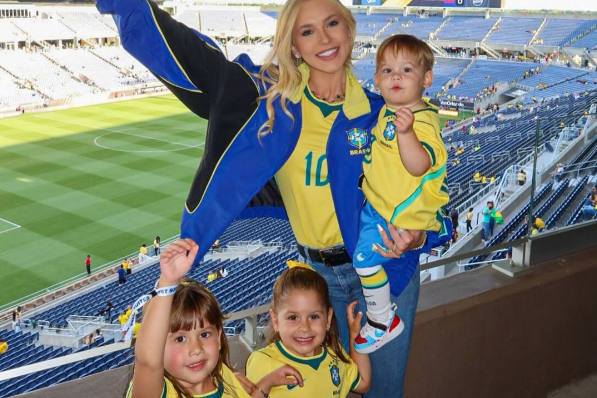 Virginia Fonseca com os filhos