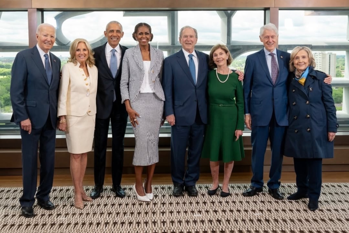 Ex-presidentes e as esposas participaram da homenagem