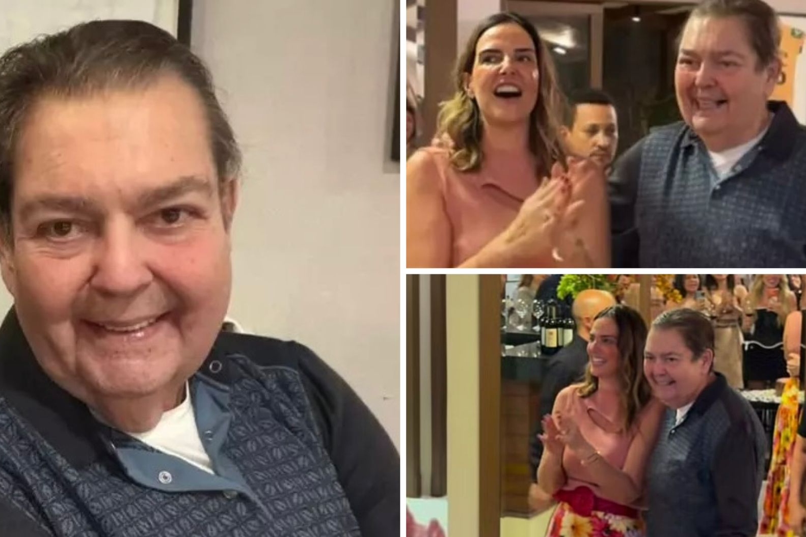 Faustão no aniversário da esposa