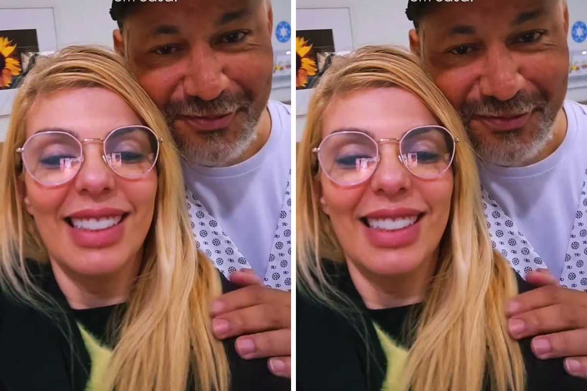 fotomontagem de chrigor com esposa no hospital