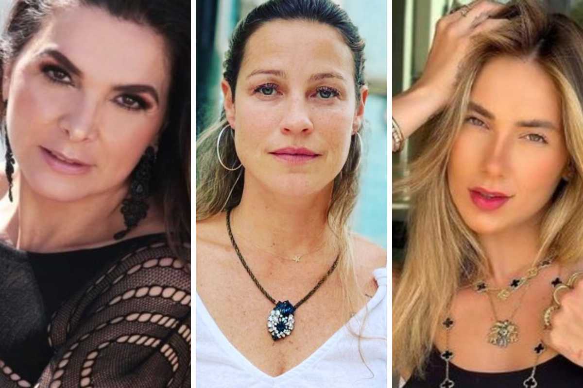 fotomontagem de luiza ambiel, luana piovani e virginia fonseca