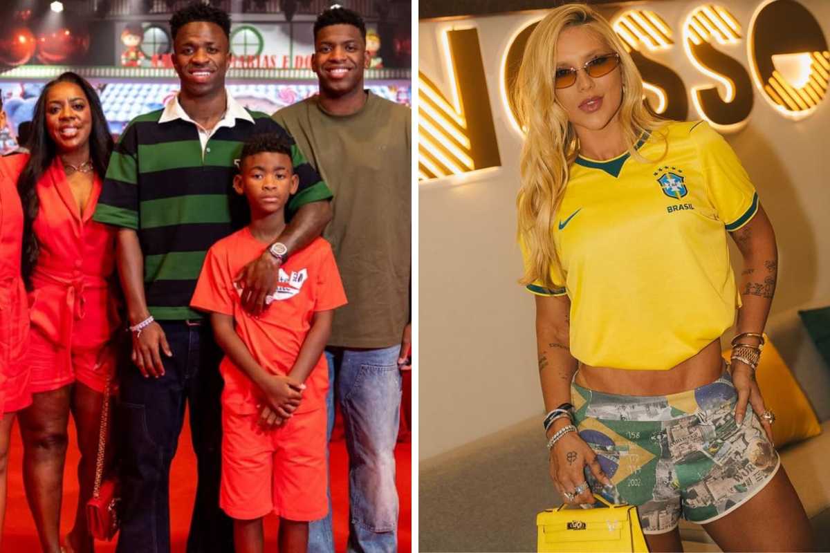 fotomontgem de vini jr com mãe e irmãos e virginia fonseca