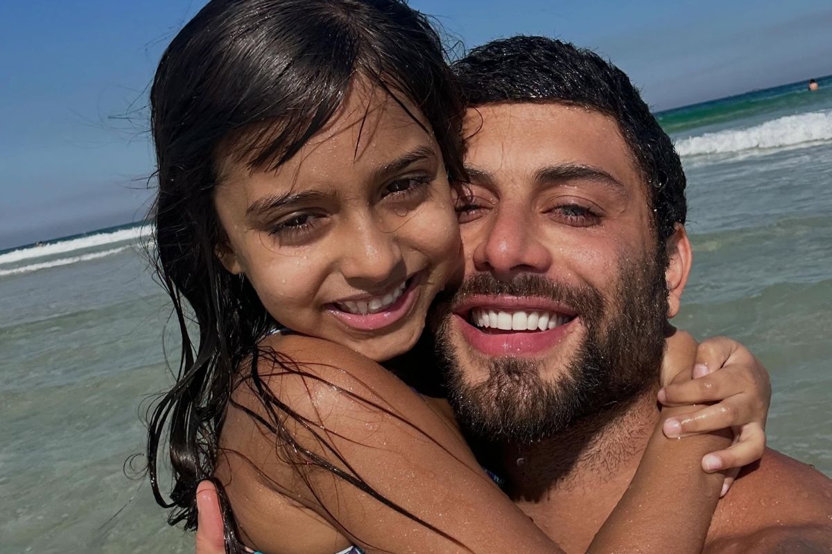 Jesus Luz com a filha