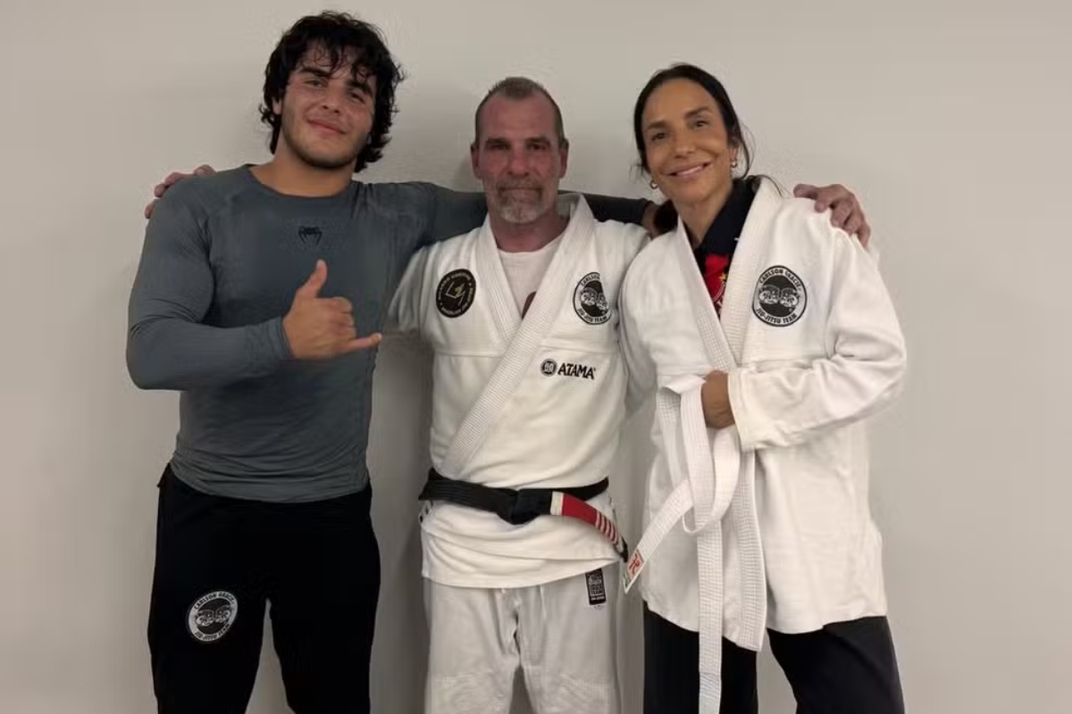 Marcelo e Ivete Sangalo praticam jiu-jitsu juntos