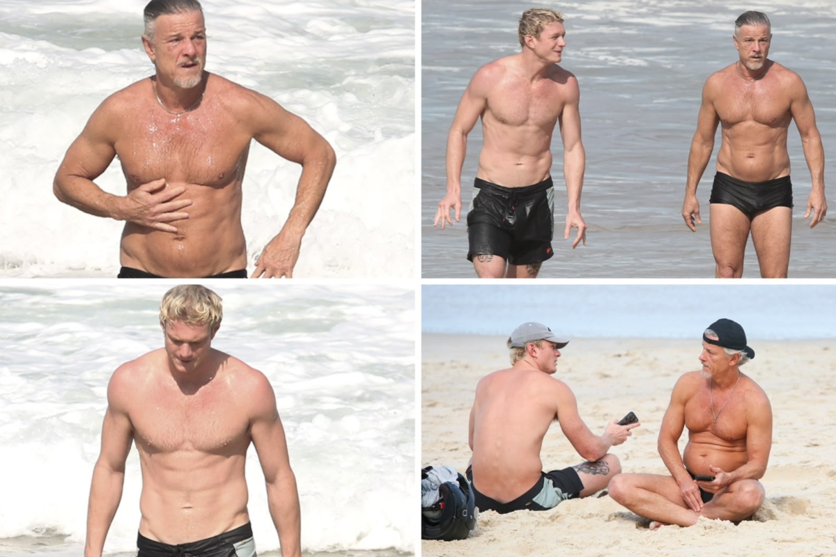 Marcelo e Pedro Novaes na praia