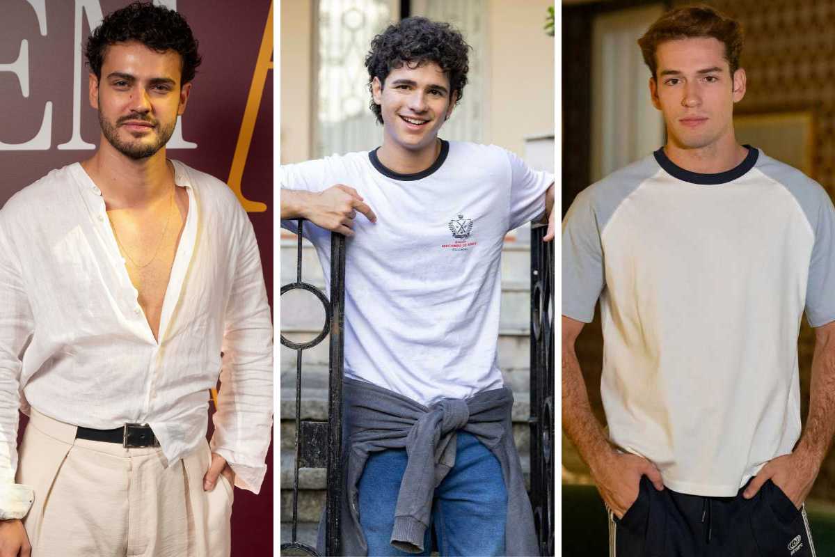 pedro alves, mau mau (joão victor gonçalves) e felipe (pietro antonelli) em quem ama cuida