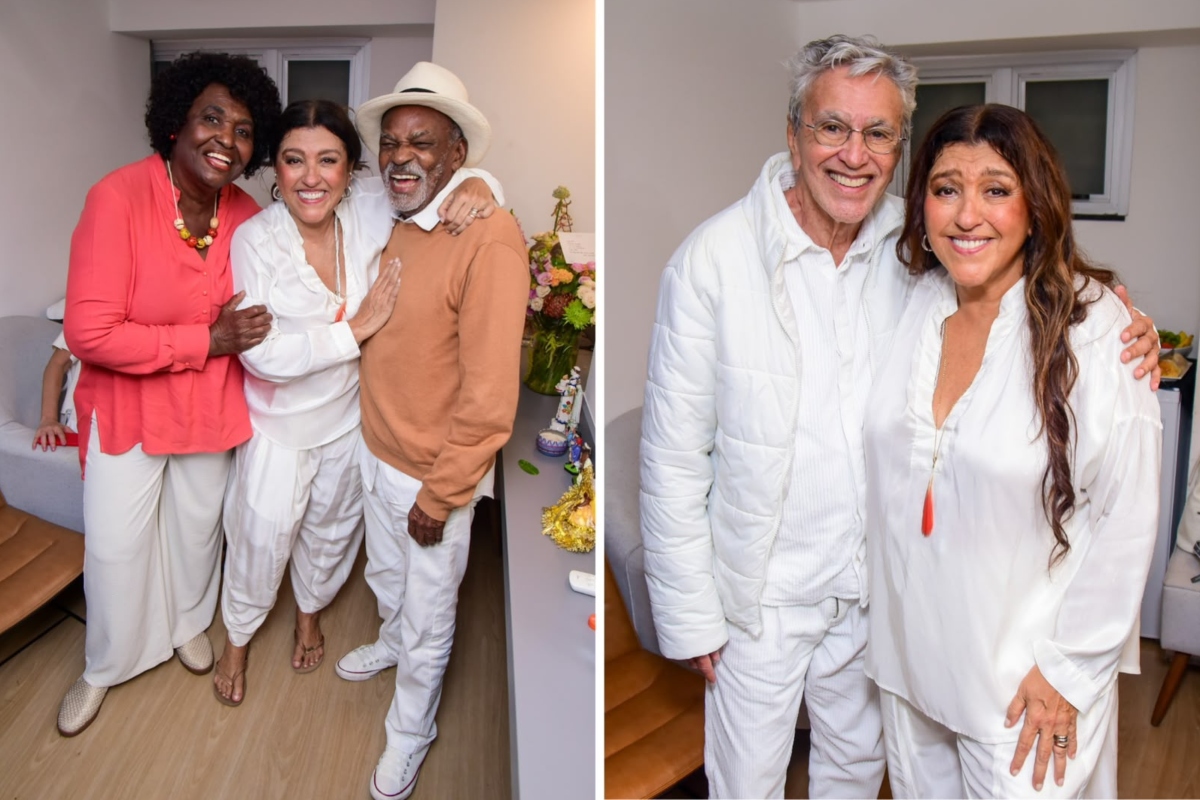 Regina Casé recebe Benedita, Pitanga e Caetano no camarim