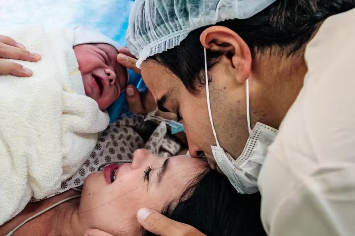 Stefany Britto deu à luz pela terceira vez