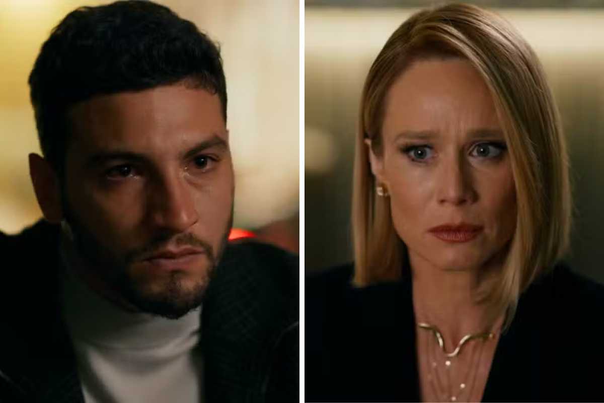 André (Henrique Barreira) afirma para Dora (Mariana Ximenes) que Ademir (Dan Stulbach) é um canalha e a trai em 'Quem Ama Cuida'
