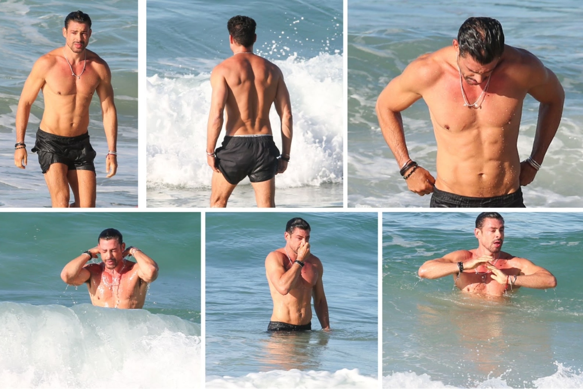 Cauã Reymond na praia