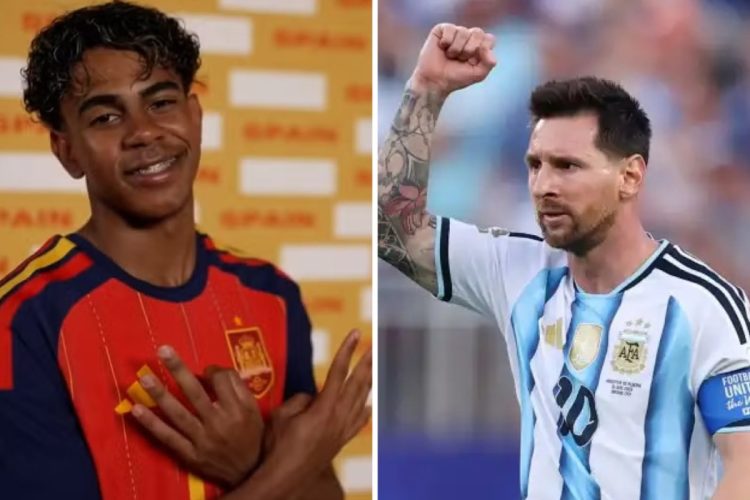 Lamine Yamal e Lionel Messi