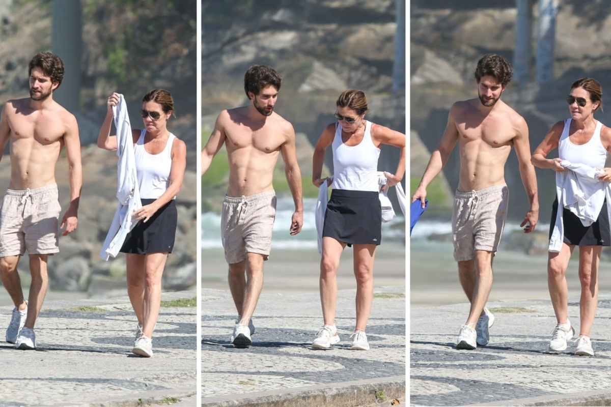 Felipe Ricca e a mãe, Adriana Esteves