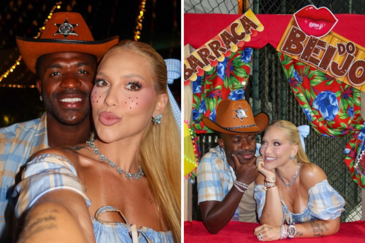 Virginia e Vini Jr em festa julina