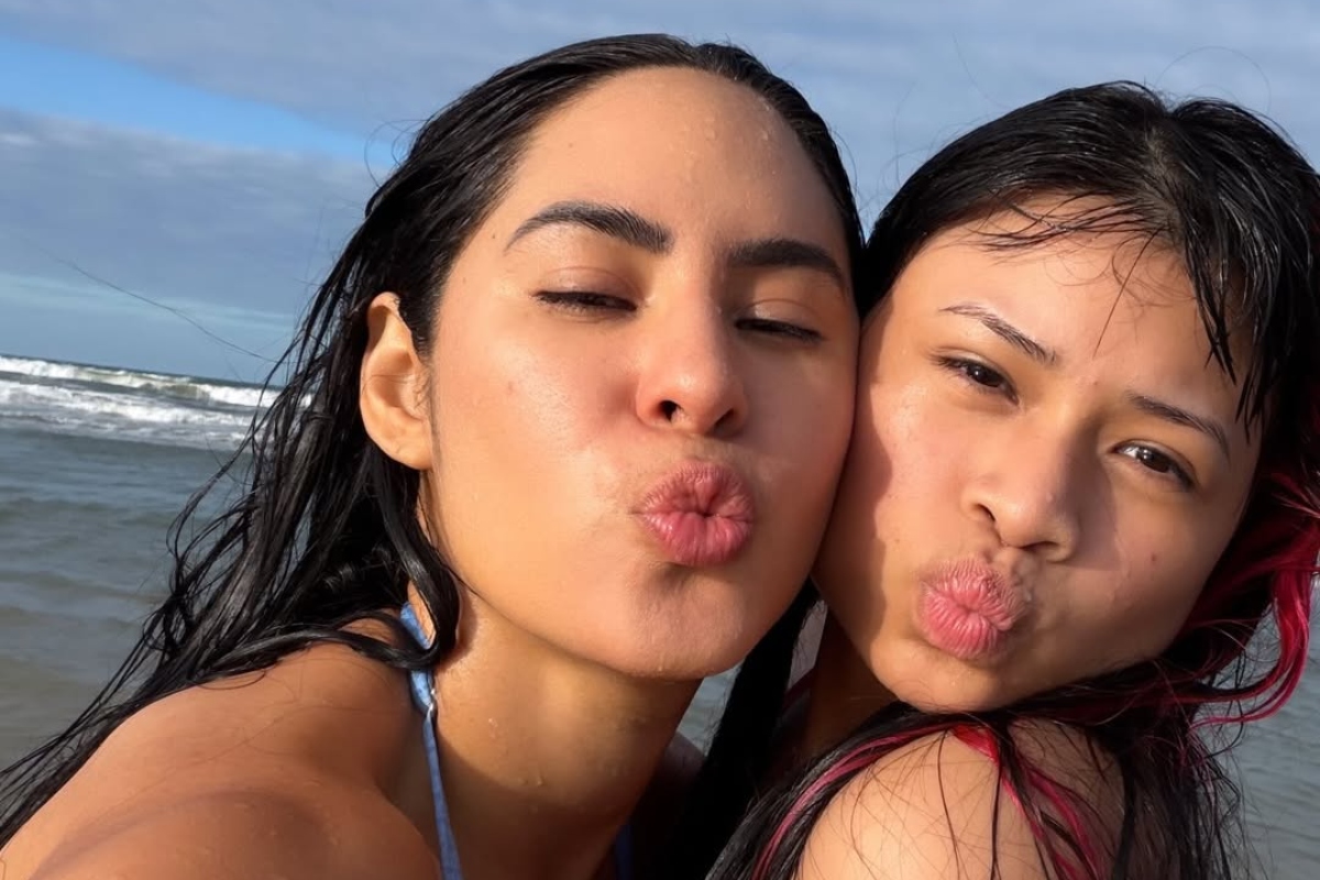 Isabelle Nogueira e a irmã