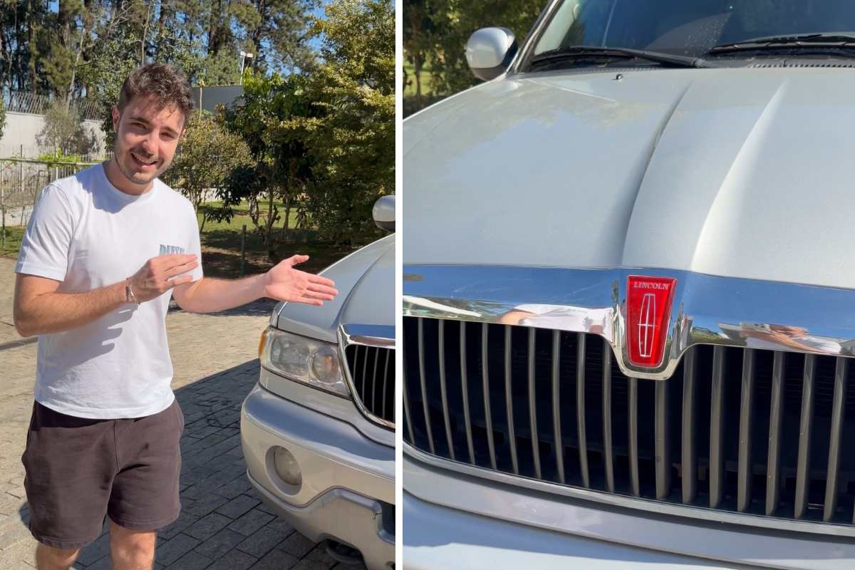 João Liberato exibe o Lincoln que era o xodó de Gugu