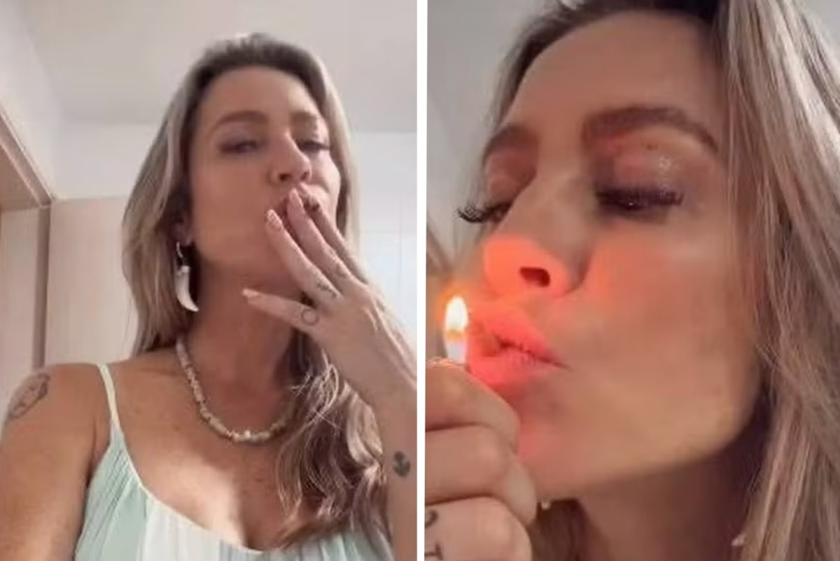 Luana Piovani fumando maconha