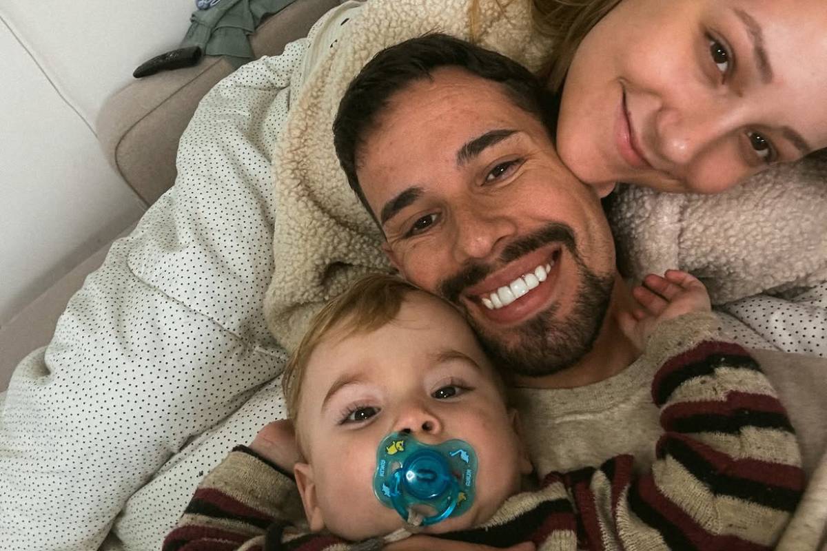 lucas borbas com filho e a noiva