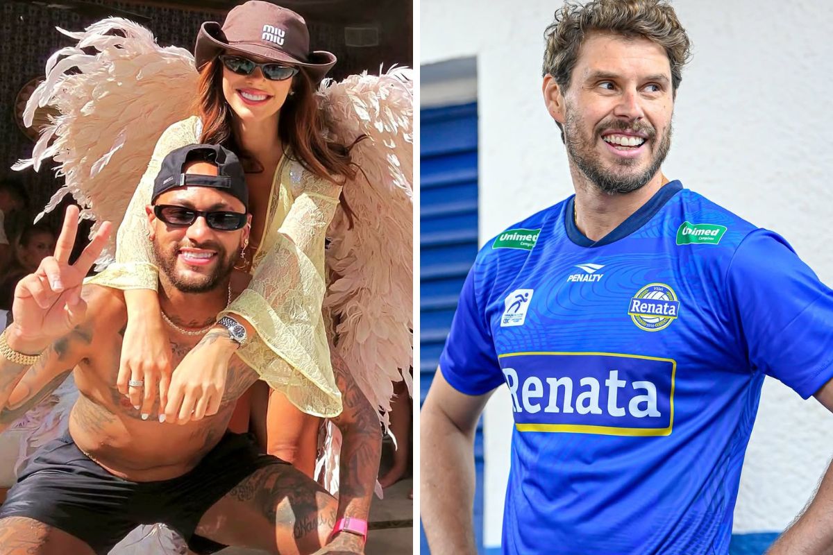 Neymar com Bruna Biancardi e Bruninho do Vôlei