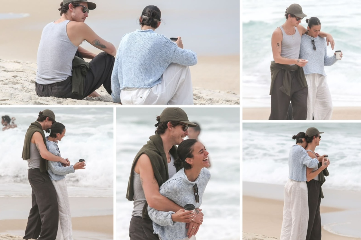 Shawn Mendes e Bruna Marquezine na praia