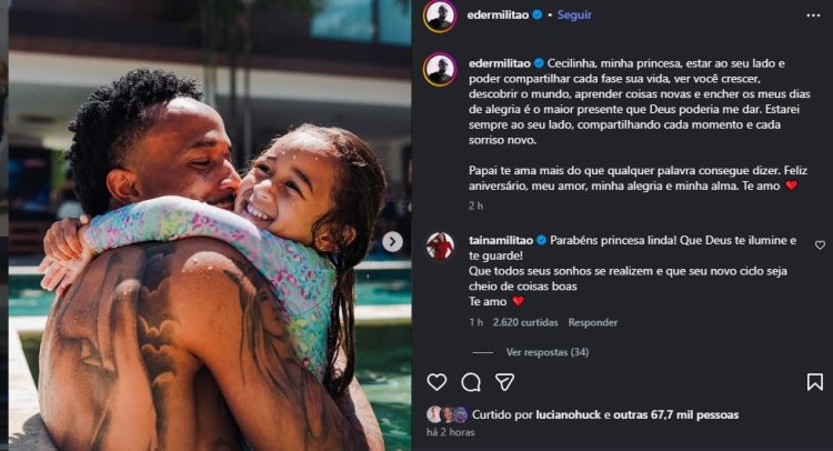 Comentário de Tainá Militão