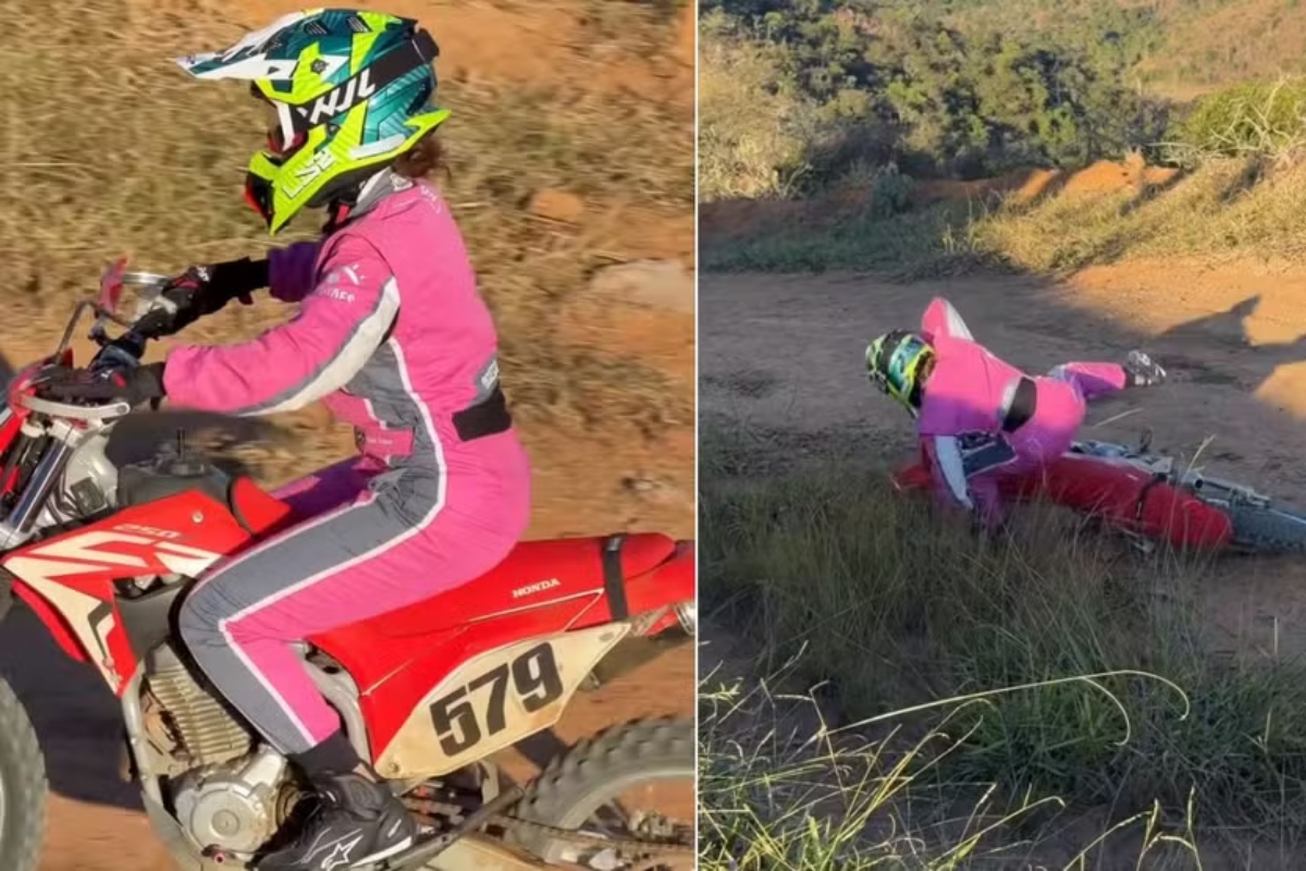 Juliette cai da moto