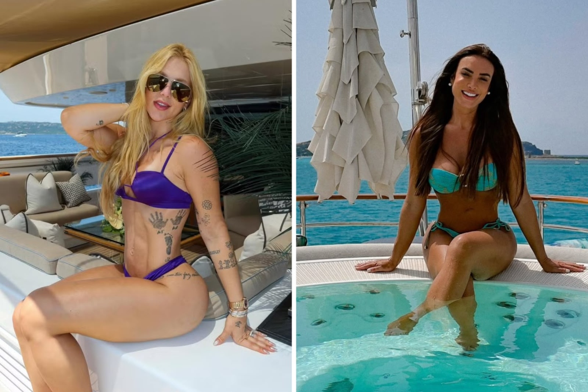 Virginia e Nicole Bahls na Itália