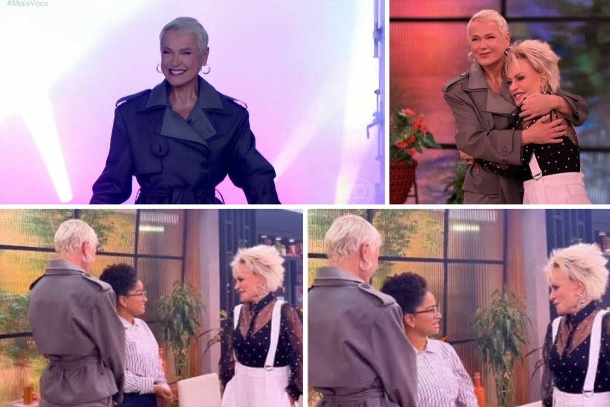 Xuxa, Ana Maria Braga e Tia Milena no "Mais Você"