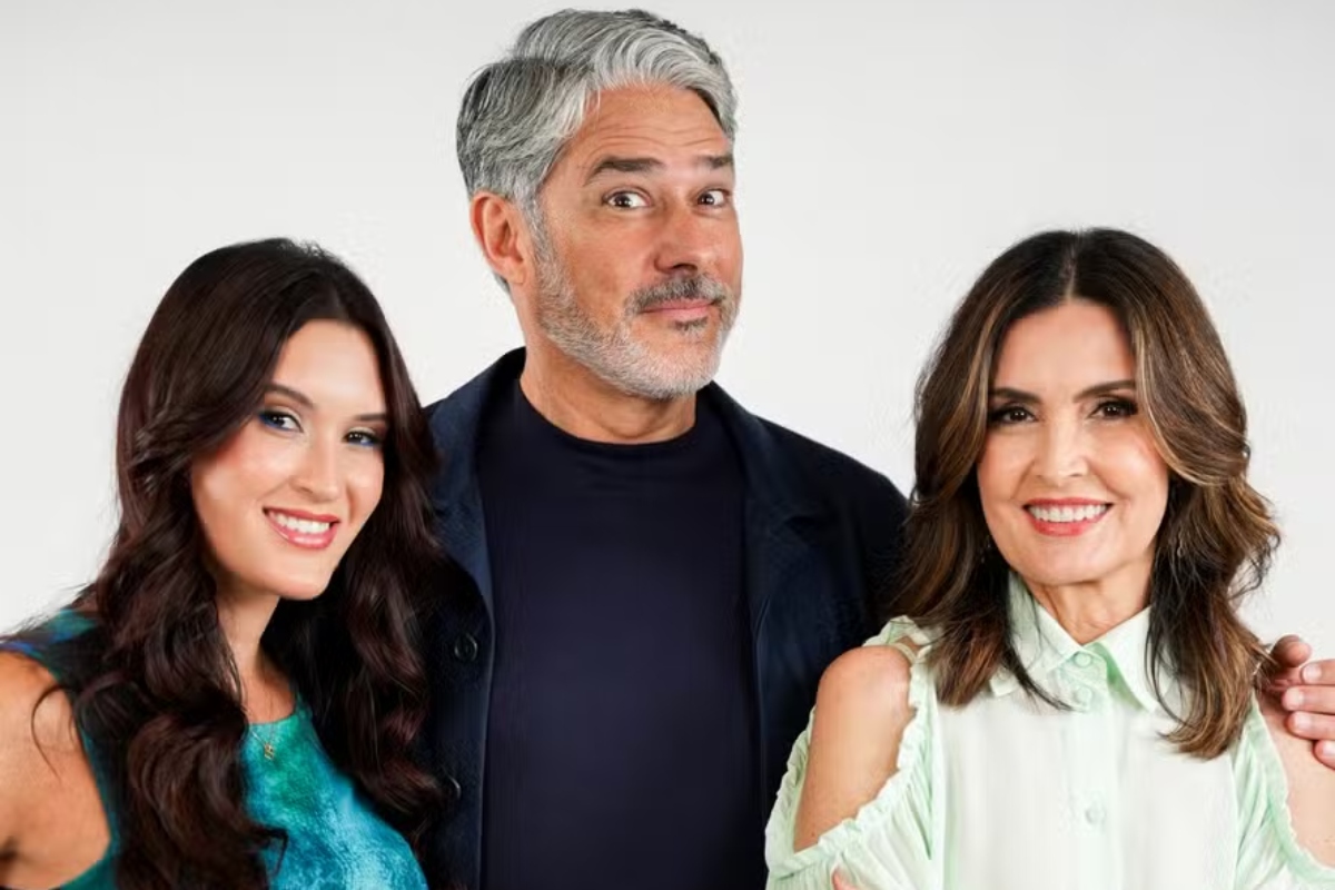 Bia Bonemar, William Bonner e Fátima Bernardes