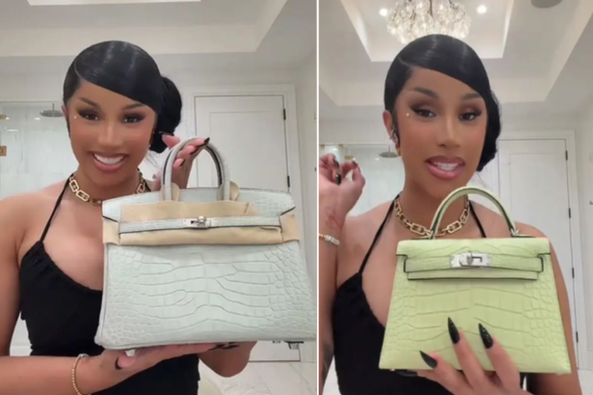 Cardi B mostra suas bolsas de luxo