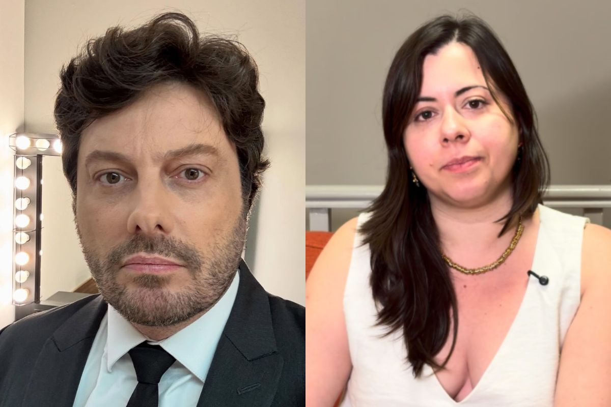 Montagem Danilo Gentili e Sâmia Bomfim