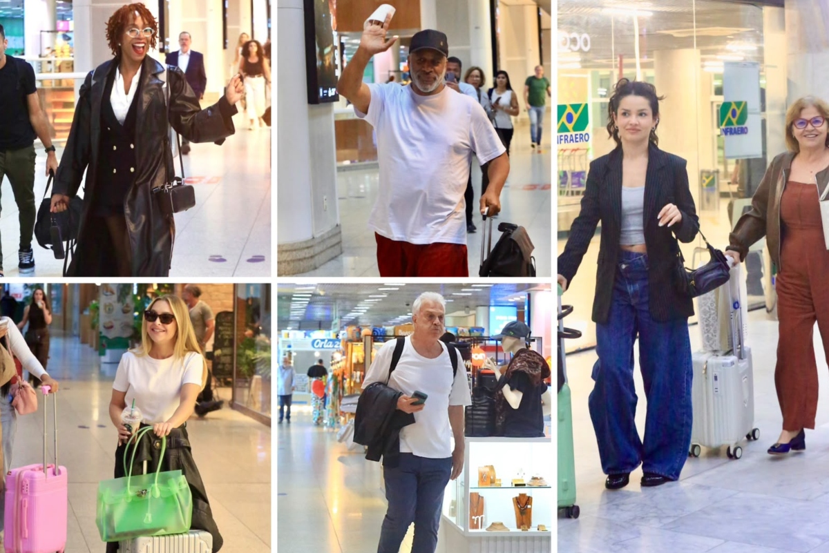 Famosos no aeroporto Santos Dumont