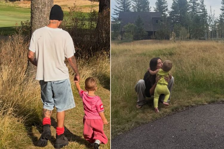 Justin Bieber e Hailey com o filho Jack Blues