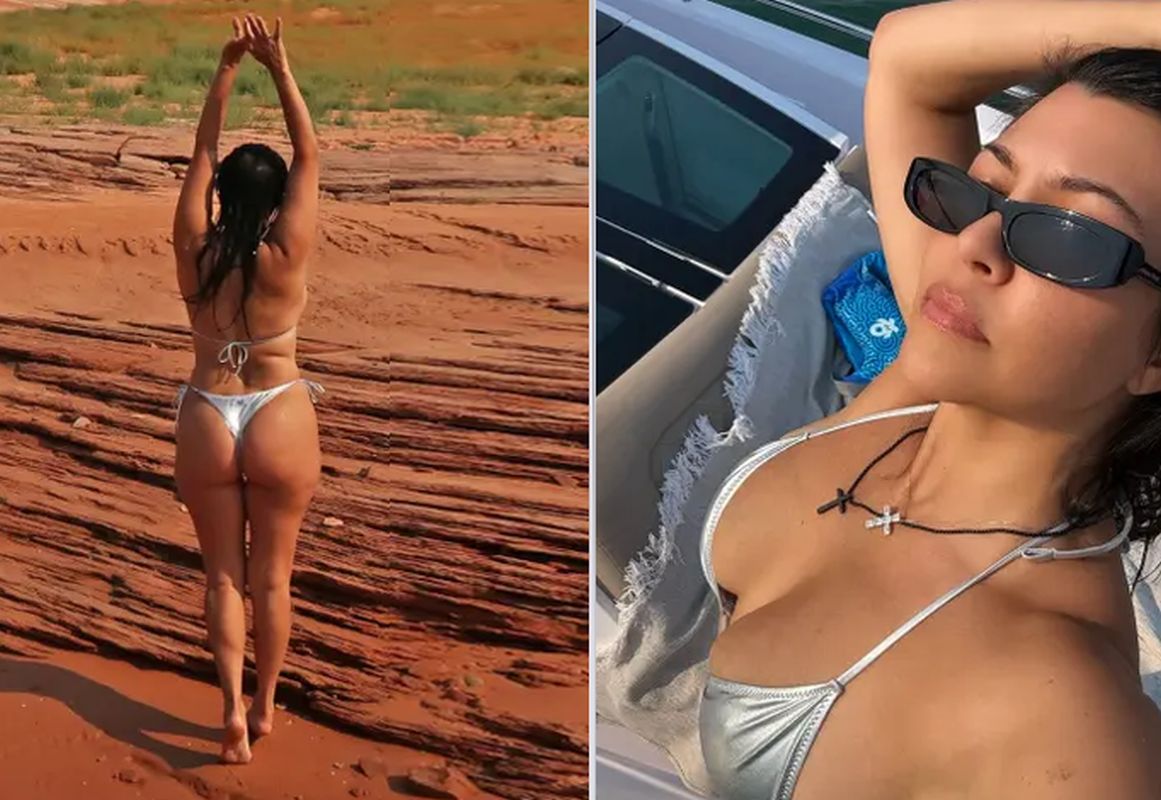 Kourtney Kardashian de férias no deserto