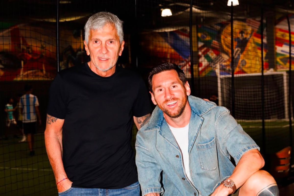 Lionel Messi com o pai