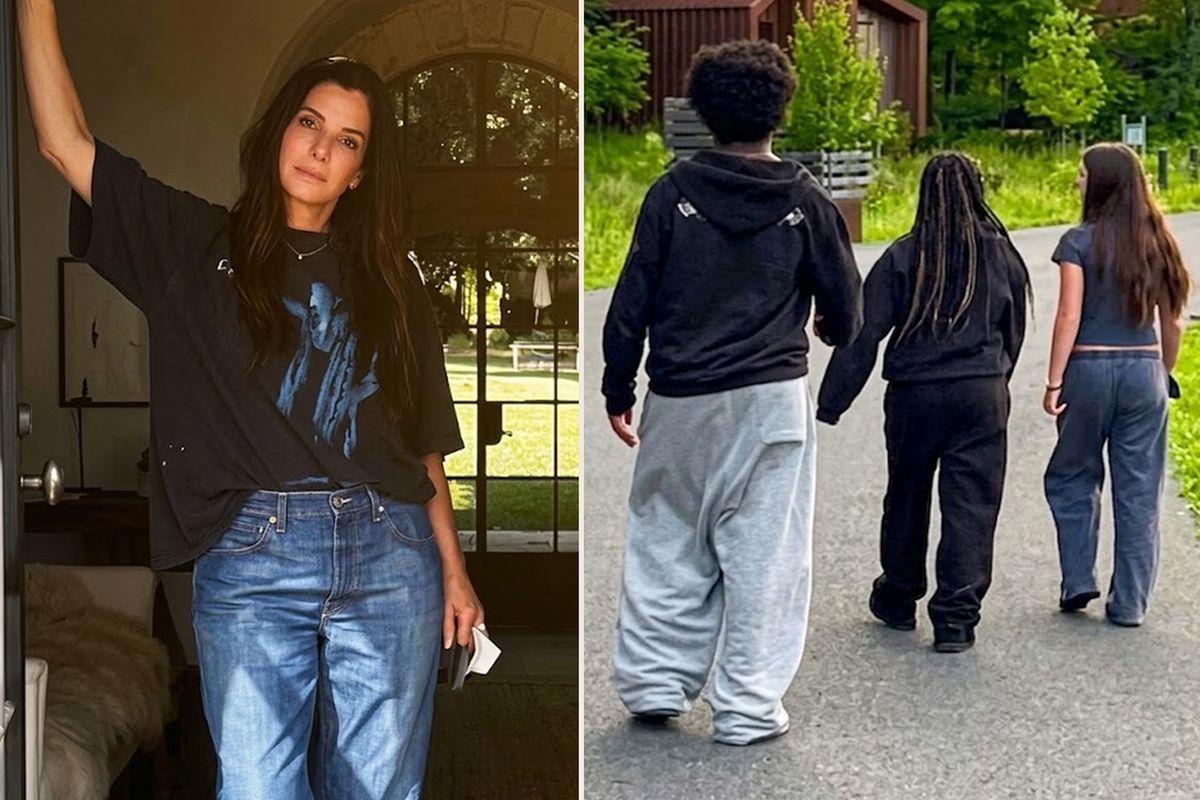 Sandra Bullock e os filhos