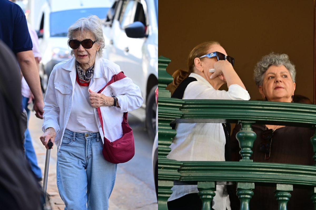 Familiares e amigos no velório de Laura Cardoso