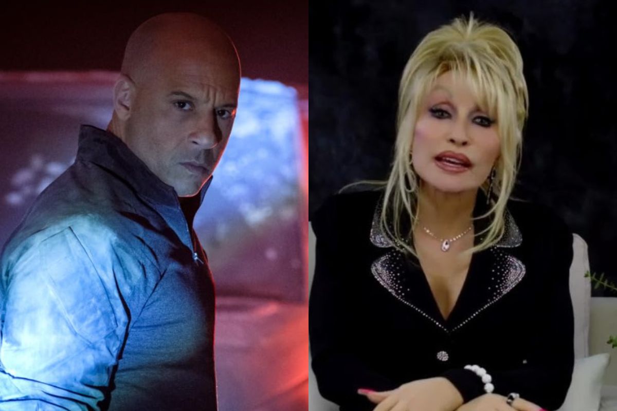 Montagem Vin Diesel e Dolly Parton