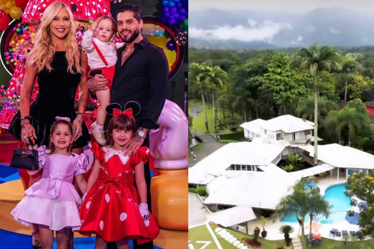 Virginia e Zé Felipe com os filhos