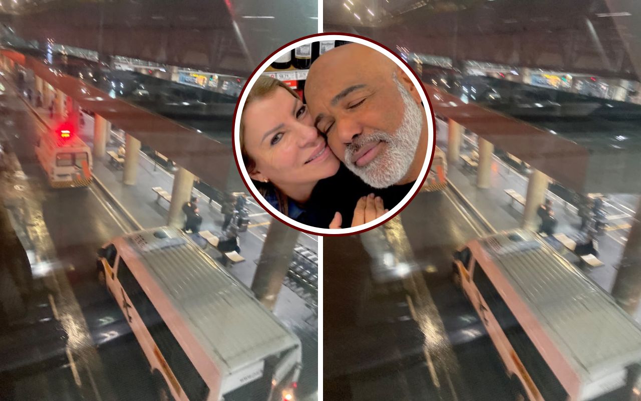 Viúva de Rick passa mal ao desembarcar no Brasil