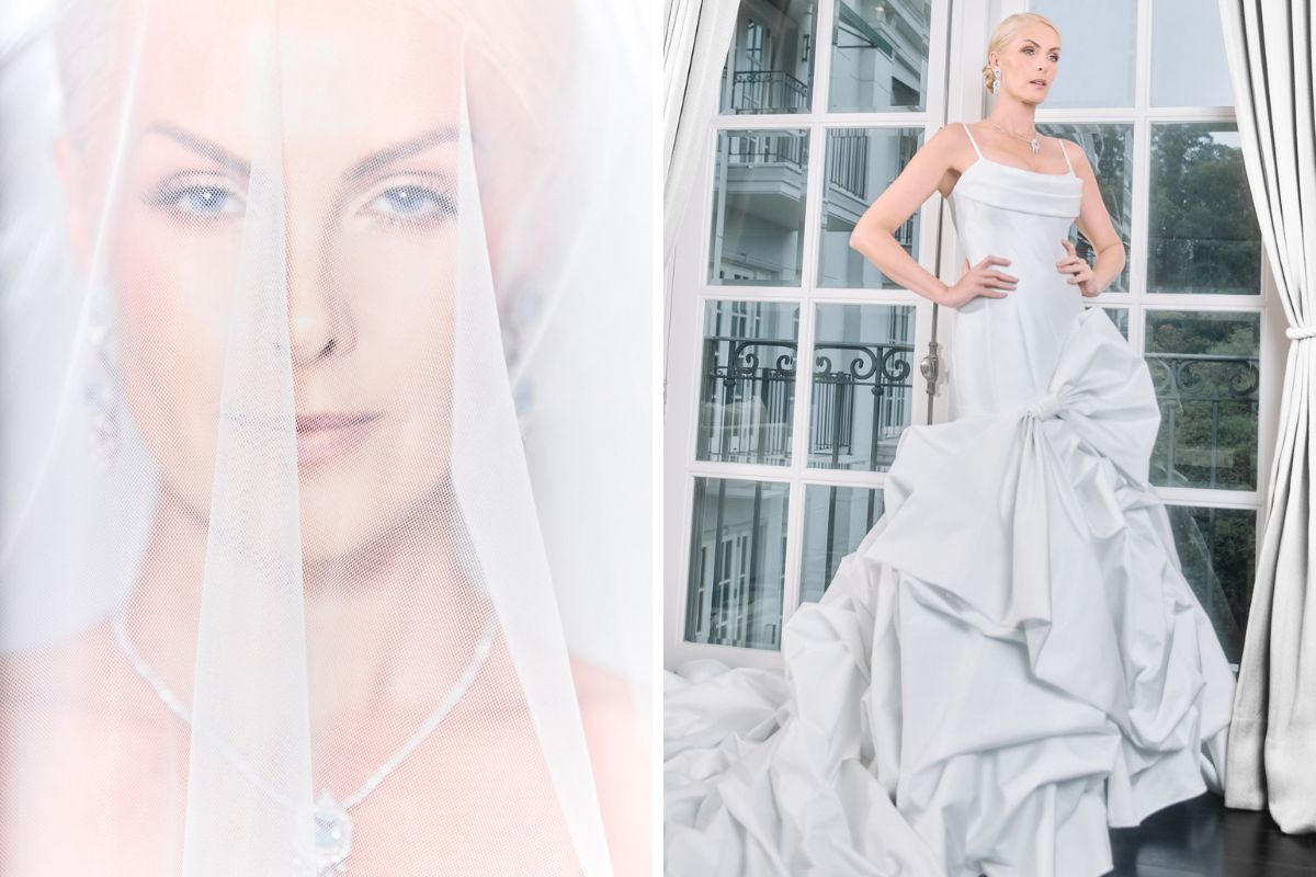 Ana Hickmann com vestido de noiva