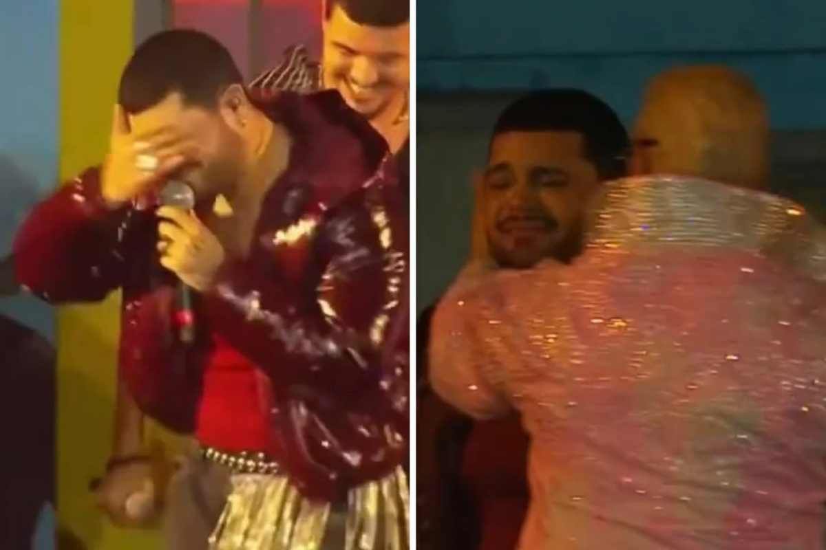 Emoção no Rock in Rio: Filgueira chora no palco e é acolhido por Belo