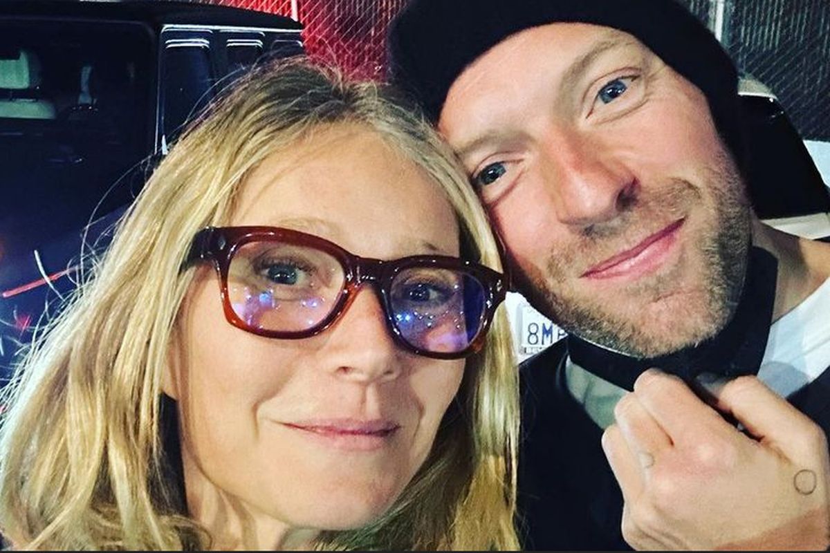 Gwyneth Paltrow e o ex, Chris Martin em selfie