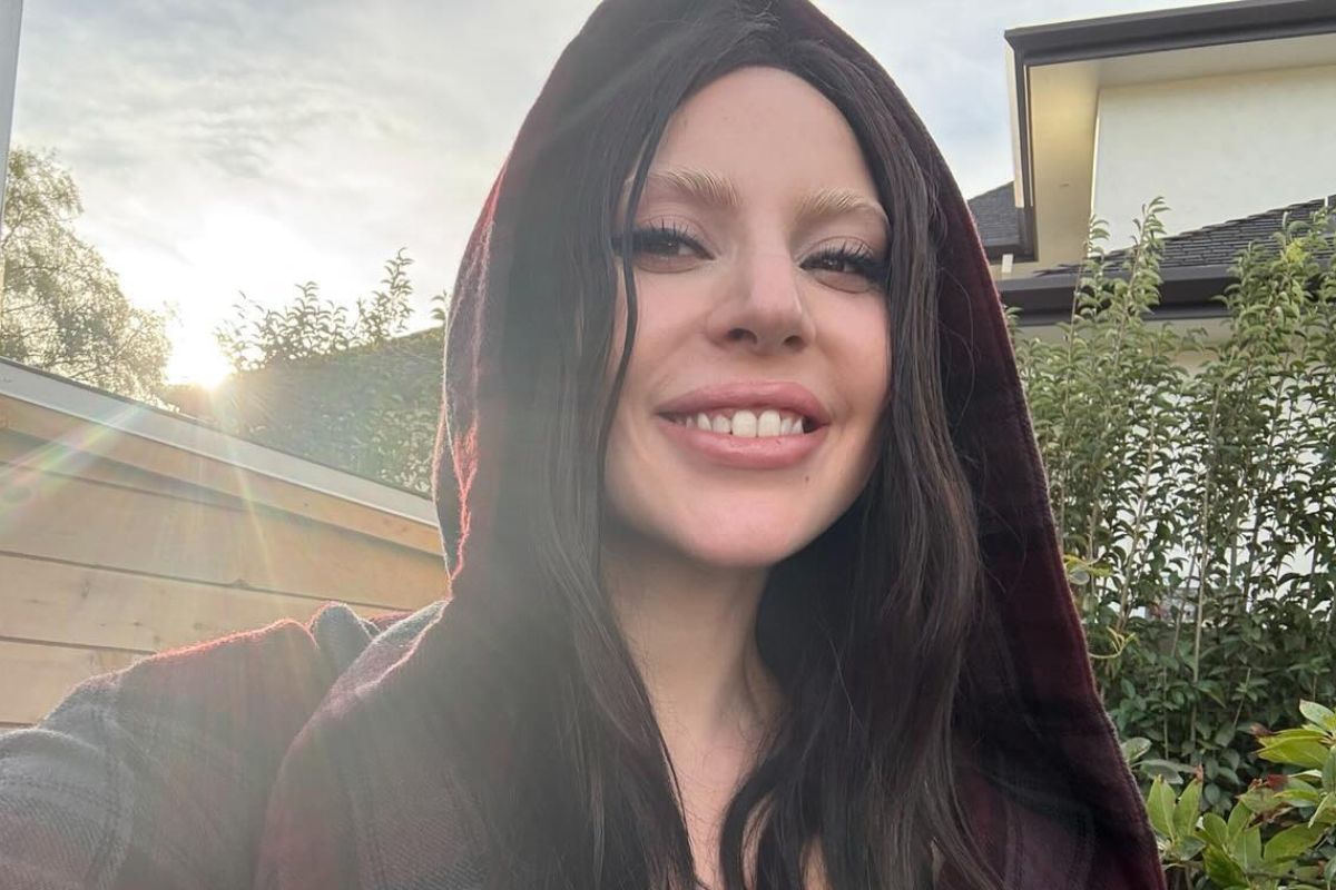 Selfie de Lady Gaga sorridente